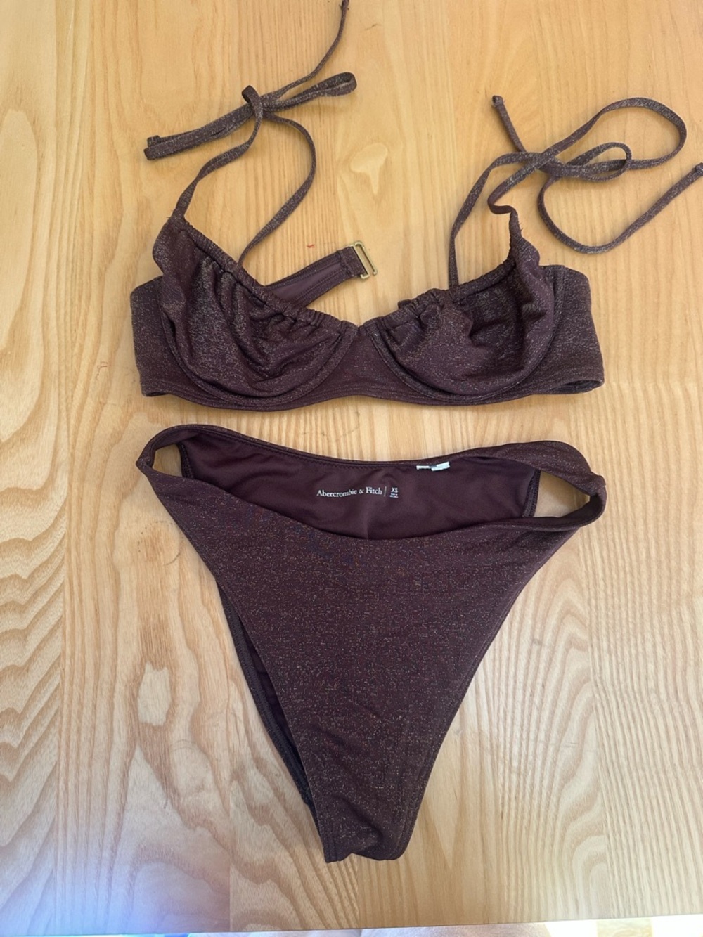 Abercrombie & Fitch Metallic Brown Two-Piece Bikini